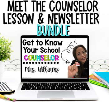 Preview of Meet the Counselor Powerpoint and Flyer Bundle - Editable Template