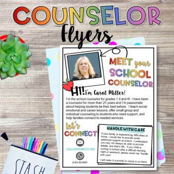 Preview of Meet the Counselor Flyer
