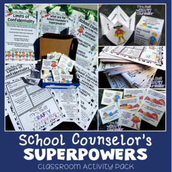 Preview of Meet the Counselor Introduction Lesson Superpower Themed