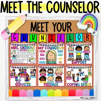 Preview of Meet the Counselor Bulletin Board, Open House, Back to School