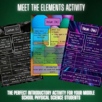 Preview of Meet the Elements! Student Exploration and Sorting Activity