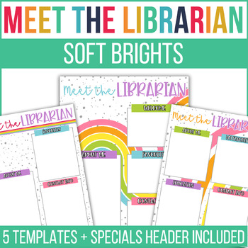 Preview of Meet the Librarian | Soft Brights | EDITABLE