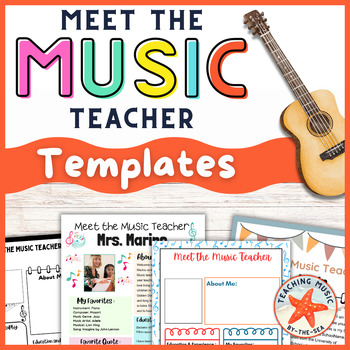Preview of Meet the Music Teacher Template | Music Back to School Parent Handout Open House