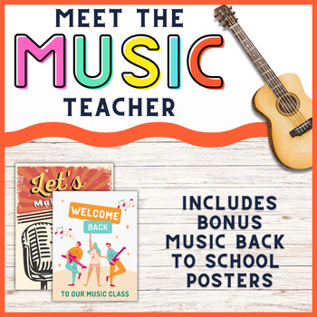 Meet the Music Teacher Template | Music Back to School Parent Handout ...