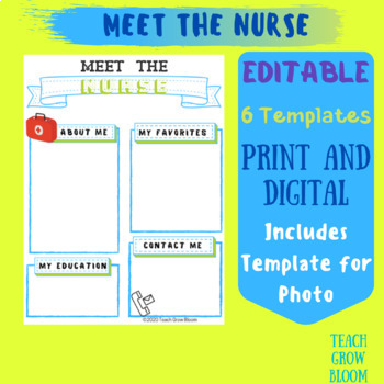 Preview of Meet the Nurse  Letter              Print and Digital