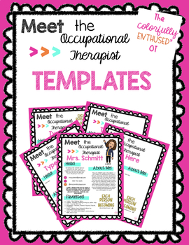 Preview of Meet the OT Template — 4 EDITABLE VERSIONS