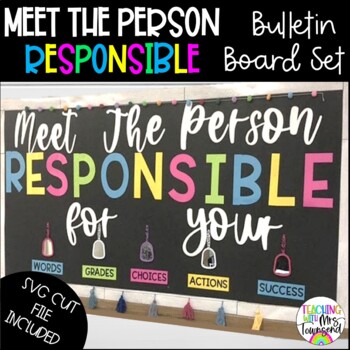 Preview of Meet the Person Responsible Bulletin Board Set | Printable & SVG