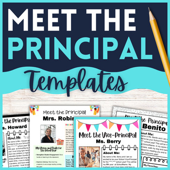 Preview of Meet the Principal | Meet Vice Principal Back to School Leadership Newsletter