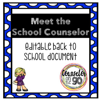 Preview of Meet the School Counselor