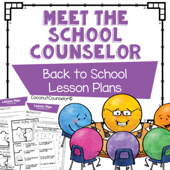 Preview of Meet the School Counselor Lesson Plans | Back to School | Puzzles & Scoot Game