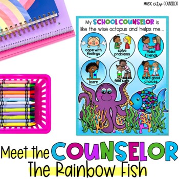 Preview of Meet the School Counselor The Rainbow Fish FREEBIE!