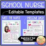 Meet the School Nurse | EDITABLE Templates