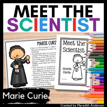 Preview of Marie Curie Scientist Study Biography Activity