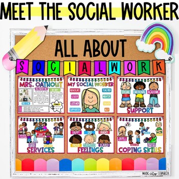 Preview of Meet the Social Worker Bulletin Board, Open House, Back to School