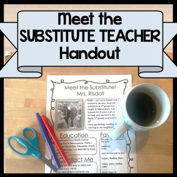 Preview of Meet the Substitute- Introduction Handout!