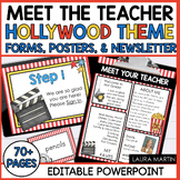 Hollywood Meet the Teacher EDITABLE template - Teacher Let
