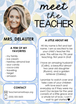 Preview of Meet the Teacher