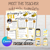 Meet the Teacher| Back to Schoo| Bee Themed Open House Form