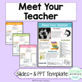 Meet the Teacher Back to School Editable Poster Handout wi