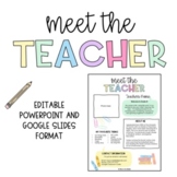 Meet the Teacher - Back to School Editable Template