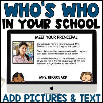 Preview of Meet the Teacher Back to School First Day of School Activity Digital Editable