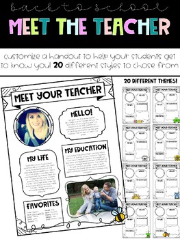 Preview of Meet the Teacher Back to School Newsletter