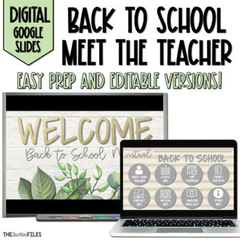 Preview of Meet the Teacher Back to School Night Digital Slideshow Farmhouse
