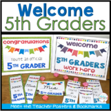 Meet the Teacher | Back to School Posters and Bookmarks 5th Grade