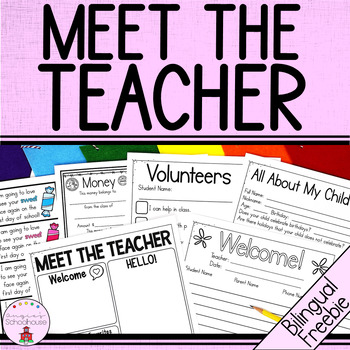 Preview of Meet the Teacher Bilingual Freebie