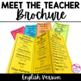 Meet the Teacher Brochure Back to School Spanish Class ENG