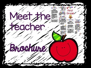 Preview of Meet the Teacher Brochure - Entirely Editable