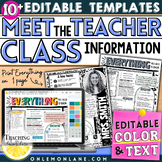 Editable Meet the Teacher Open House Night Parent Letter I