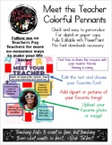 Meet the Teacher Colorful Pennants