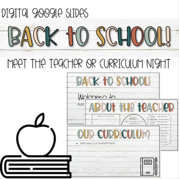 Preview of Meet the Teacher | Curriculum Night Digital/Google Slides - FARMHOUSE THEME