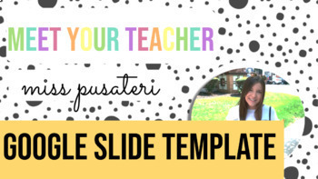 Preview of Meet the Teacher Digital Google Slide Template