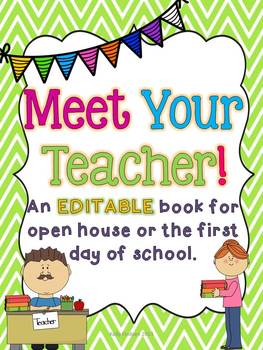Meet the Teacher EDITABLE Book by Kindergarten Kel | TpT