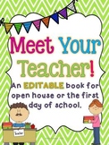Meet the Teacher EDITABLE Book