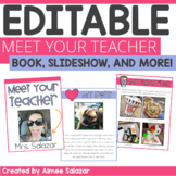 Meet the Teacher EDITABLE Book, Slideshow, Letter & Open H