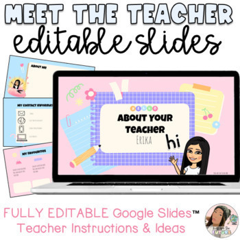 Preview of Meet the Teacher EDITABLE Slideshow | Google Slides™