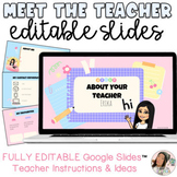 Meet the Teacher EDITABLE Slideshow | Google Slides™