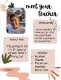 Meet the Teacher- Editable