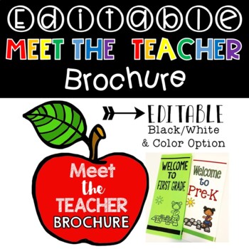 Preview of Meet the Teacher Editable BROCHURE