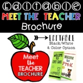 Meet the Teacher Editable BROCHURE