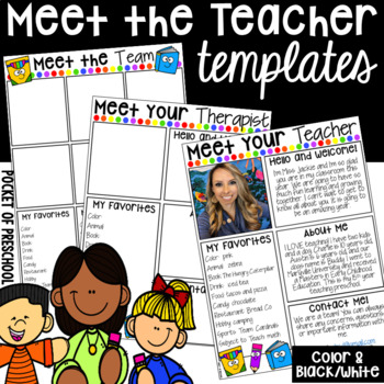 Preview of Meet the Teacher Editable Form (Meet the Team & Meet my Therapist Too)