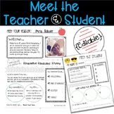 Meet the Teacher Editable Template, and Meet the Student Template