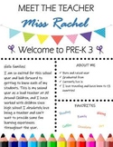 Meet the Teacher Editable Packet