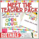 Meet the Teacher Editable Packet | Open House | Back to Sc