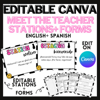 Back to School - Open House - Meet the Teacher Night Bilingual pack in  English Spanish