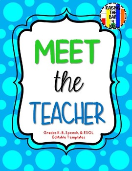 Preview of Meet the Teacher- Editable Template