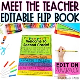 Editable Meet the Teacher Flip Book and Template for Back 